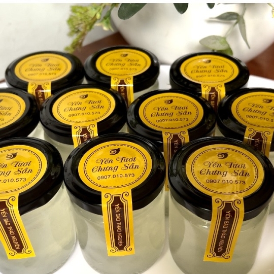 Set 10 chai Yến tươi chưng thủ công - vị lá dứa - chai 100ml