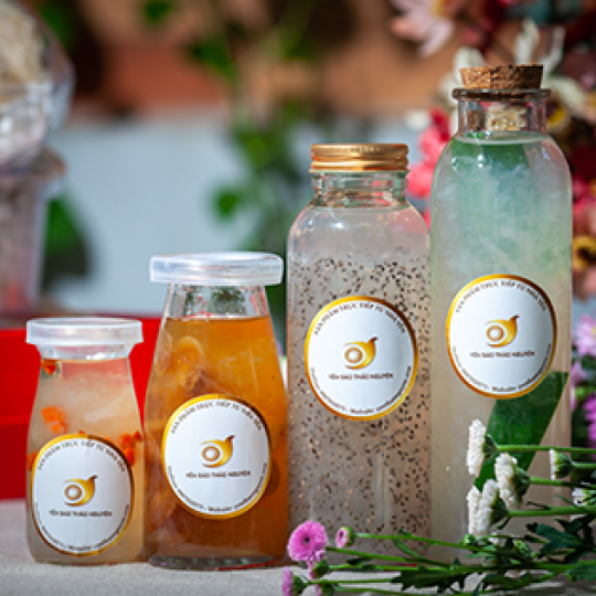 Yến sào chưng thủ công - vị nhãn nhục - chai 100ml