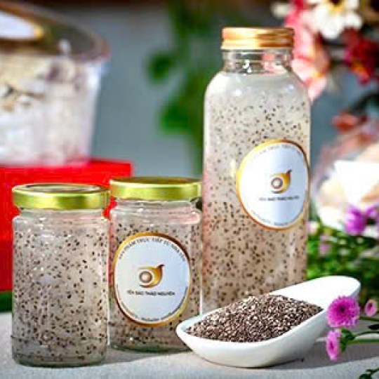 Set 10 chai Yến tươi chưng thủ công - vị hạt chia - chai 100ml